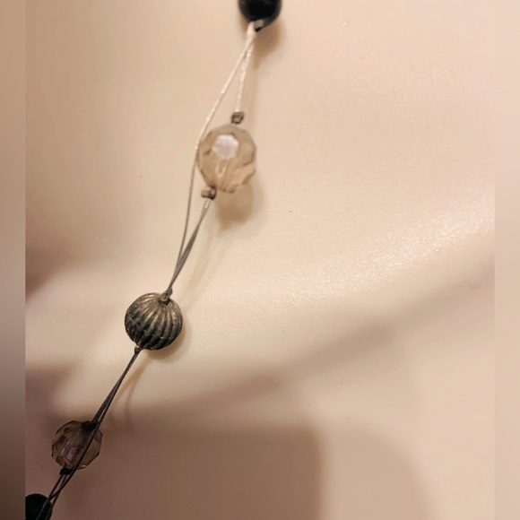 Medallion Necklace On a Wire String. 16 inches. - Picture 3 of 3